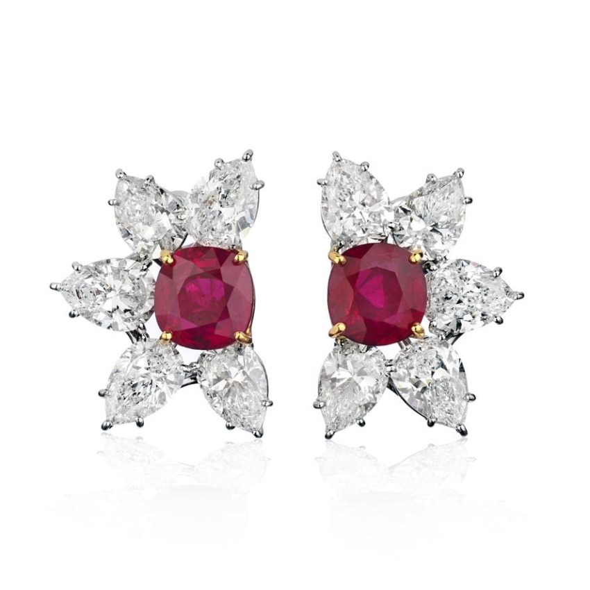 Orecchini Rubini e Diamanti | Pederzani Jewellery